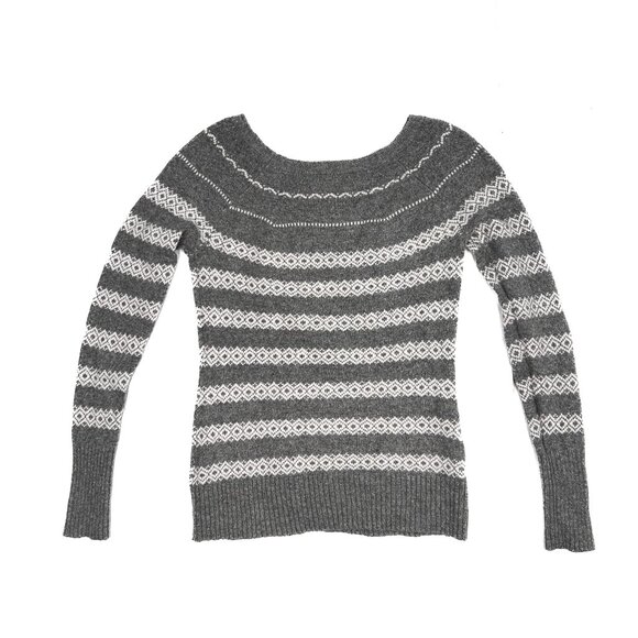 Banana Republic Fair Isle Pullover Sweater Angora Cotton Wool Blend Sz S - NWOT - Picture 1 of 8